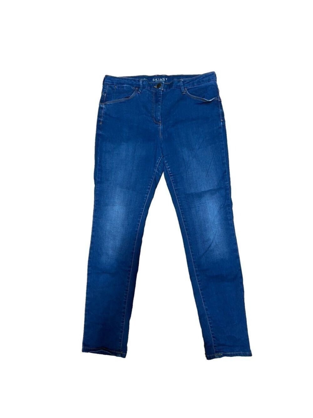 M&S Women's Skinny Denim Jeans Medium Wash Blue Size UK 16 / US 14